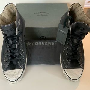 RELISTED-NIB Converse UNISEX M8/W10 Chucks-John Varvatos Ltd.Edt BLACK PAINT.